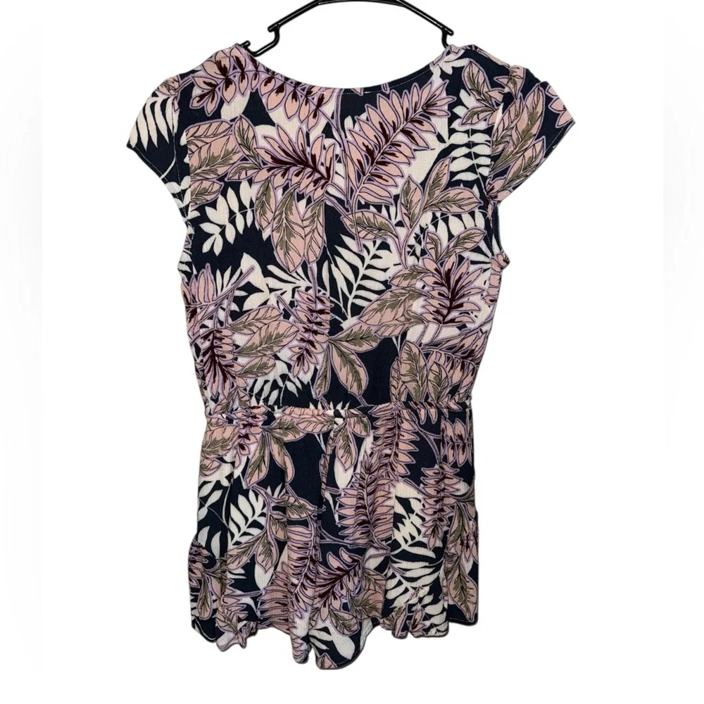 Lost + Wander Pink and Cream Floral Blouse